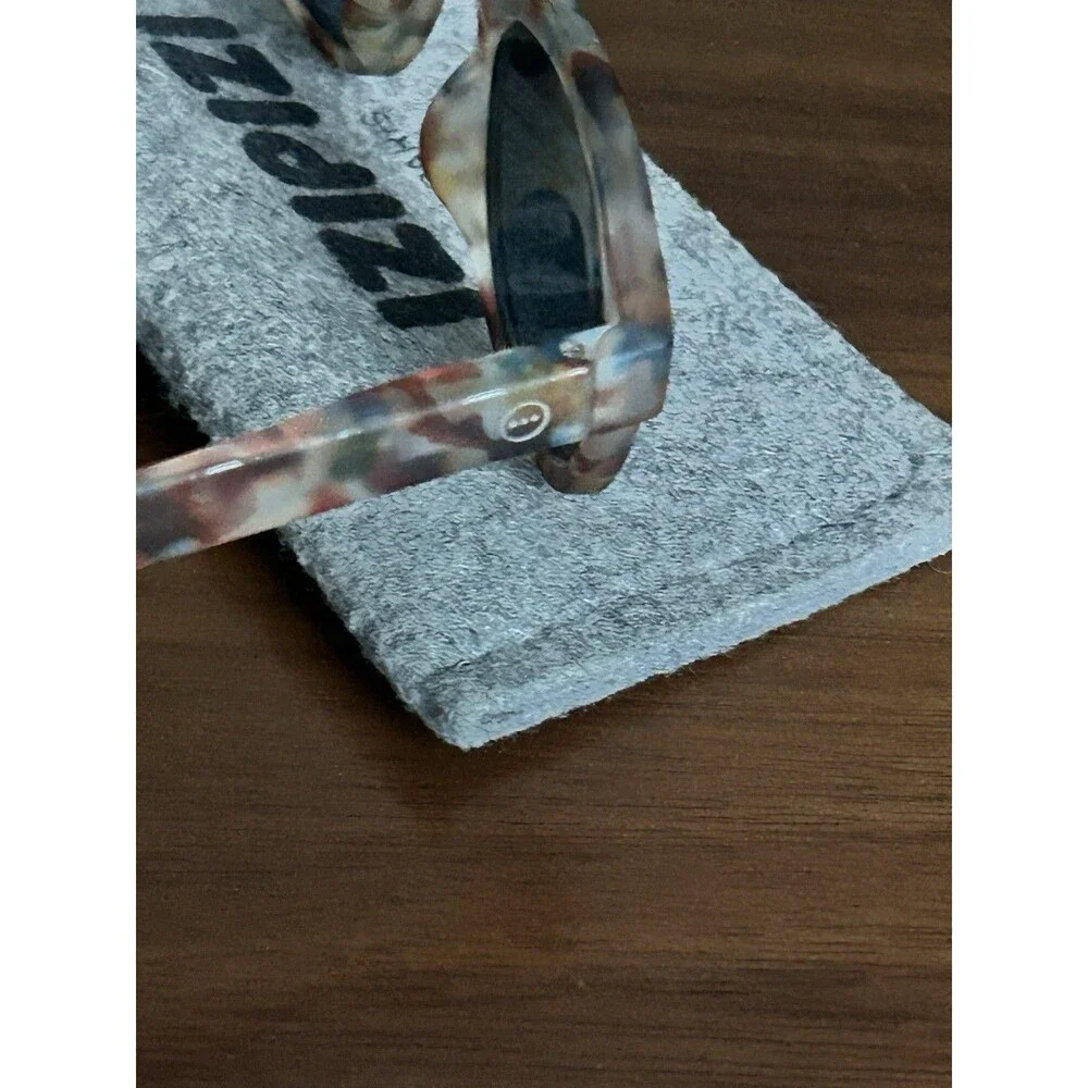 IZIPIZI Round Sunglasses Tortoise Shell Multicolor Frame Gray Polarized Lenses